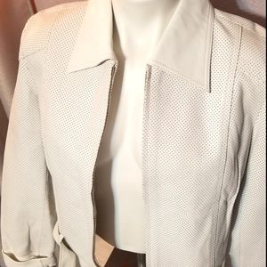 Vintage Nicola Berti mesh leather jacket